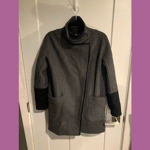 Madewell City Grid Wool Peacoat